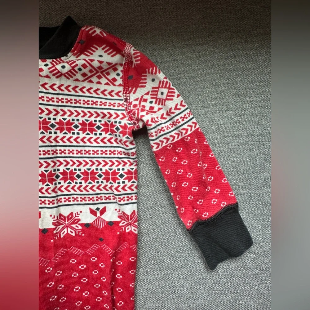 Hanna Andersson Fair Isle Long Sleeve Christmas Zip Sleeper